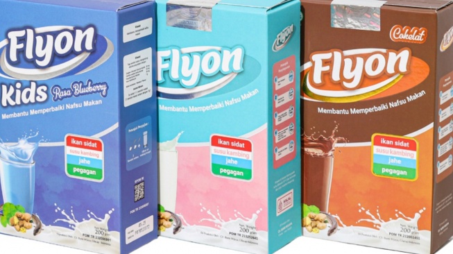 Susu Flyon, susu penggemuk halal dan BPOM yang aman diminum setiap hari oleh segala usia.