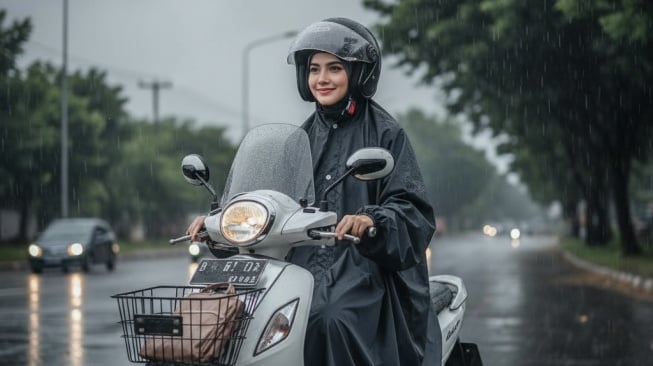 5 Rekomendasi Jas Hujan Anti Bocor, Awet dan Praktis untuk Hijabers