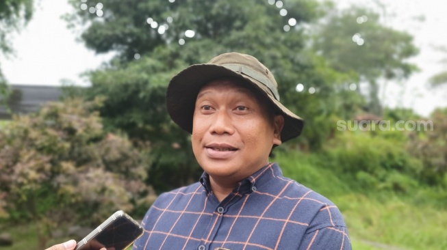 Ketua Serikat Pekerja Eks PT Primissima, Bagus Samsu. (Suara.com/Hiskia)