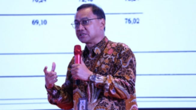 Kepala LAN Muhammad Taufiq menjelaskan konsep future leader program dalam Rapat Koordinasi Paguyuban PANRB Tahun 2025, di Bandung (Dok: Humas MenPANRB)