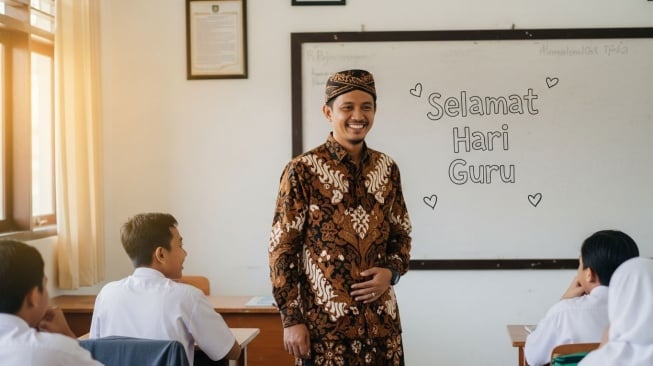 Ilustrasi Hari Guru. (Google AI Studio)