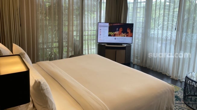 Kamar hotel di Pullman Ciawi Vimala Hills Resort Spa & Convention, Bogor, Jawa Barat. [Suara.com/Fajar Ramadhan]