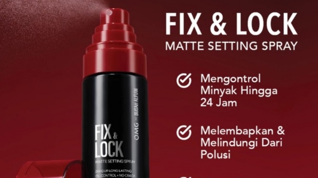 OMG OH MY GLAM Fix & Lock Matte Setting Spray (Shopee)