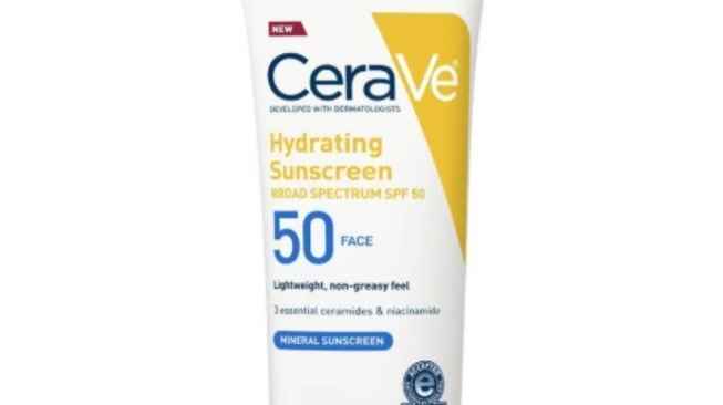 CeraVe Hydrating Mineral Sunscreen SPF 50 Face Lotion