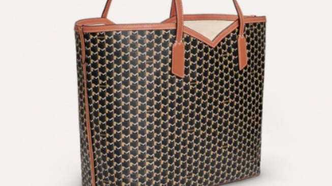 Moynat M Tote PM Black Tan. [Moynat]