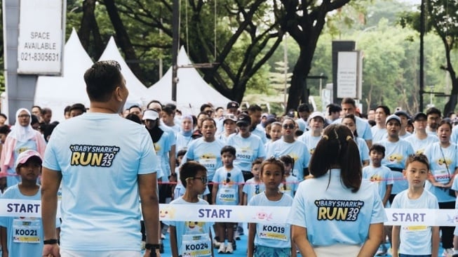 Hyundai STARGAZER Cartenz X sebagai Mobil Keluarga, Didukung Hyundai The all-new PALISADE gelar lari anak sejauh 2,5 km dengan konsep kids rave party (Dok: Hyundai)