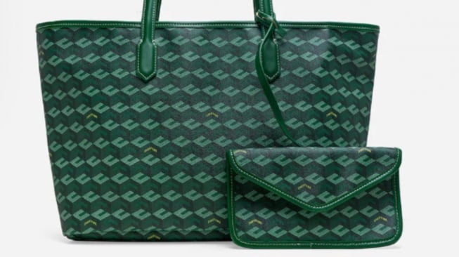 Tory Burch EverReady Coated Canvas Large Zip Tote Bag Arugula Green. [Zalora]