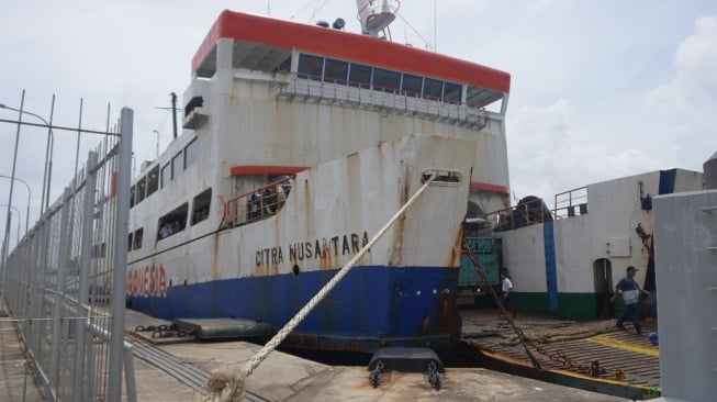 Penampakan kapal PT Jembatan Nusantara yang diakuisisi ASDP. (Dok. Ist)