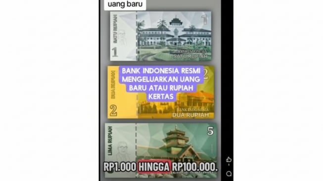 Hoaks uang rupiah tanpa tiga nol beredar di media sosial. [Dok. Antara]