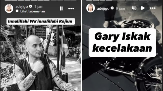 Ade Jigo mmbagikan kabar Gary Iskak mengalami kecelakaan [Instagram/@AdeJigo]