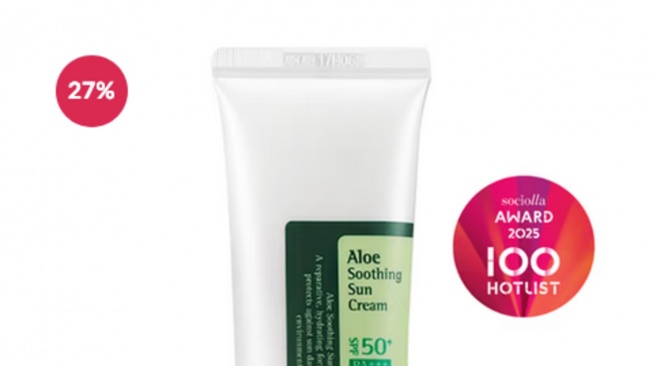 COSRX Aloe Soothing Sun Cream SPF 50+ PA+++ (Sociolla)