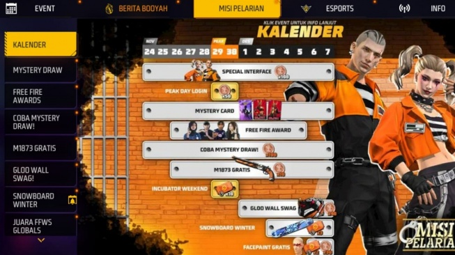 39 Kode Redeem FF 4 Desember 2025: Sikat Arrival Animation Natal dan Skin SG2