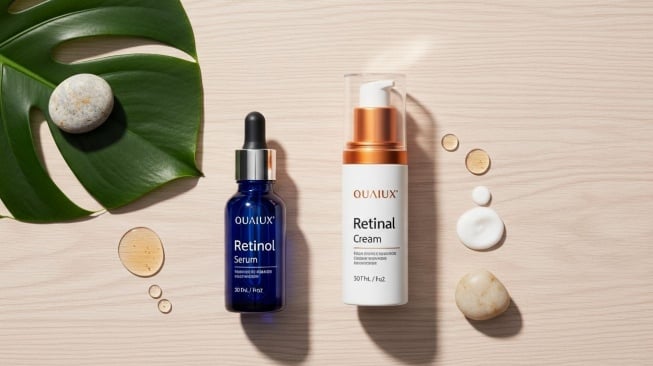 Ilustrasi Retinol dan Retinal. (Google AI Studio)