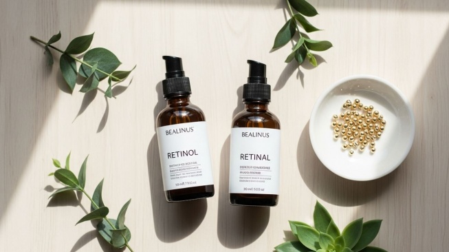Ilustrasi Retinol dan Retinal. (Google AI Studio)