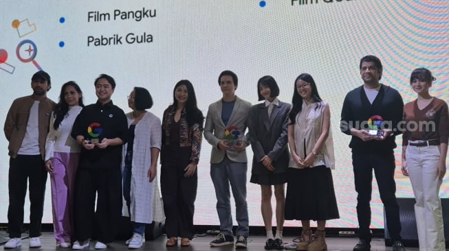 Penerima penghargaan Google Year in Search 2025, Jakarta, Kamis (4/12/2025). [Suara.com/Dythia]