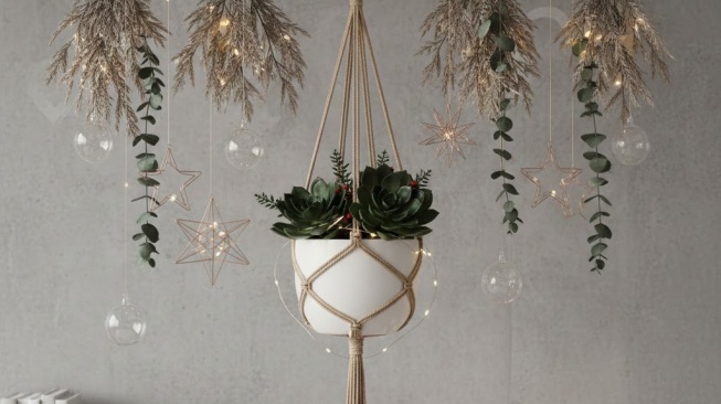 5 Tanaman Gantung Minimalis untuk Dekorasi Natal Hemat Tempat dan Tetap Estetis