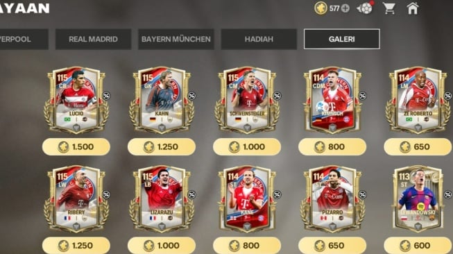 Hadiah Glorious Eras FC Mobile Chapter Bayern Munchen. (Suara.com/ Rezza Rachmanta)