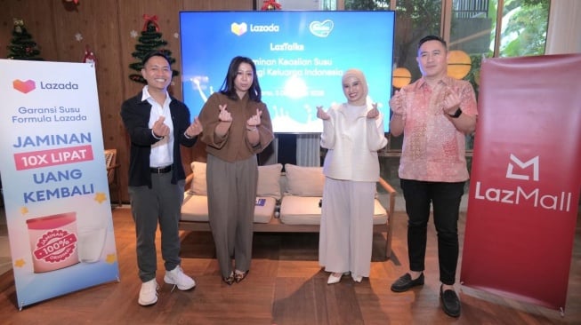 Disebutkan bahwa seluruh brand susu pertumbuhan di LazMall menjalani prosedur kurasi yang ketat untuk memastikan keaslian setiap produknya (Dok: Lazada)