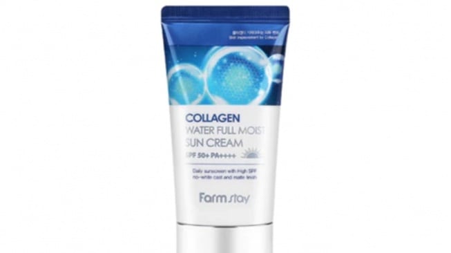 Farm Stay Collagen Water Full Moist Sun Cream SPF 50+ PA++++ (Shopee)