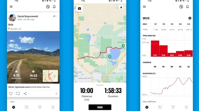 Ilustrasi aplikasi lari. (Google Play)