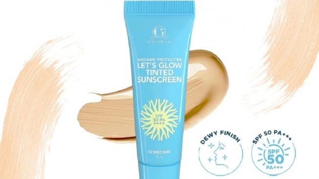 Madame Gie Protect Me Let's Glow Tinted Sunscreen SPF 50 PA ++++ (Shopee/Madame Gie)