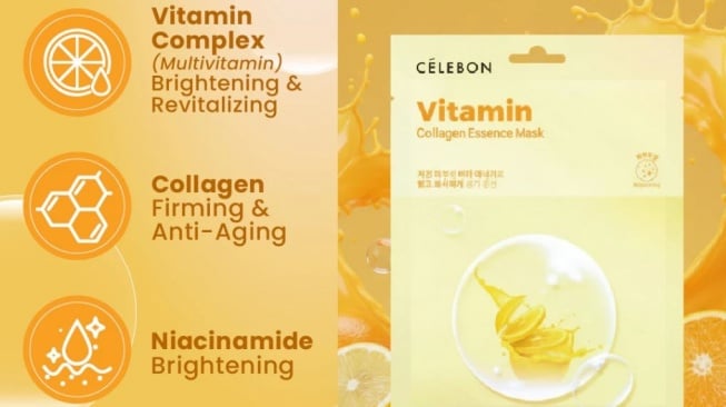 Masker kolagen untuk anti aging. (Shopee)