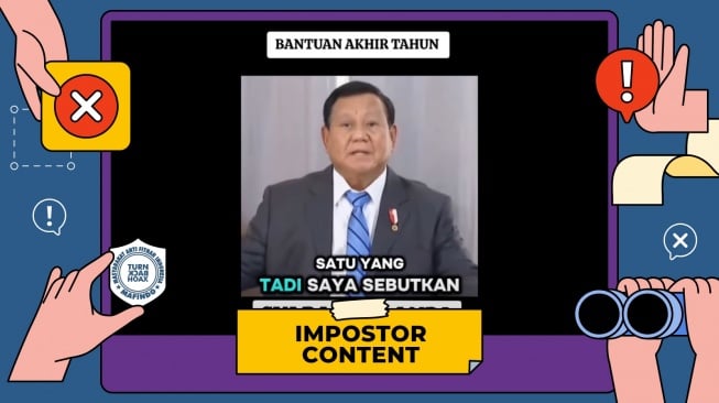 cek fakta bantuan tunai Prabowo Subianto