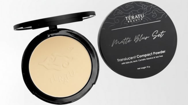 TERATU BEAUTY Matte Blur Set Translucent Compact Powder (Shopee)