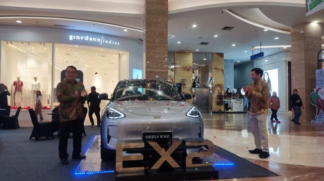 Geely EX2 menyapa warga Yogyakarta (Suara.com/Gagah Radhitya)