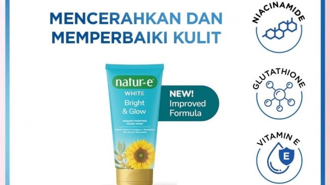 Natur-E White Bright & Glow Radiant Purifying Facial Wash (Shopee/Natur-E Official Shop)