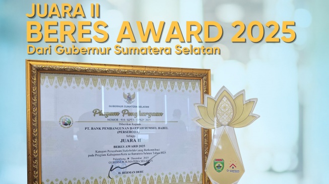 Bank Sumsel Babel Sabet Juara II BERES Award 2025, Tegaskan Dukungan bagi Pembangunan Daerah