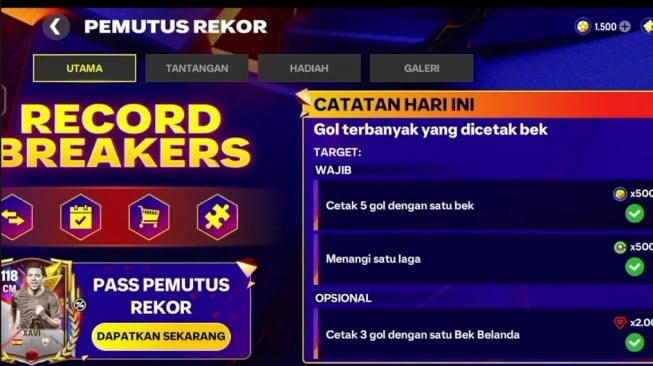Event Record Breakers di game FC Mobile (Youtube)