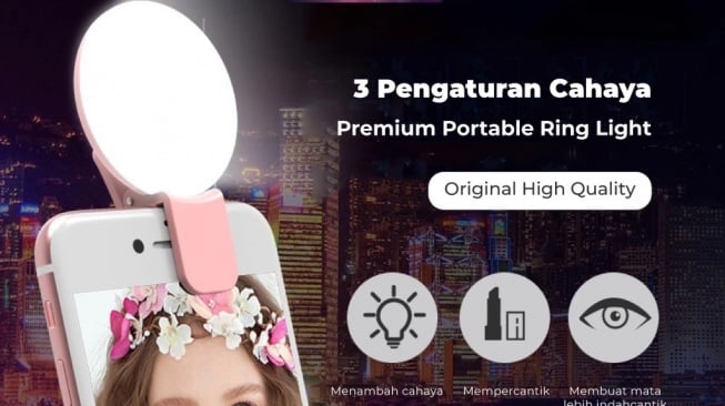 Rokeet Mini Ring Light Portable Clip (Shopee/Rokeet Official Shop)