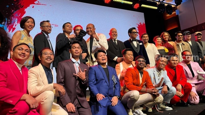 Konferensi pers Film Comic 8 Revolution: Santet K4bin3T di Plaza Senayan, Jakarta Pusat pada Sabtu, 13 Desember 2025. [Suara.com/Rena Pangesti]