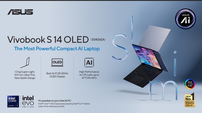 ASUS Vivobook S14 OLED (S5406SA). [Asus Indonesia]