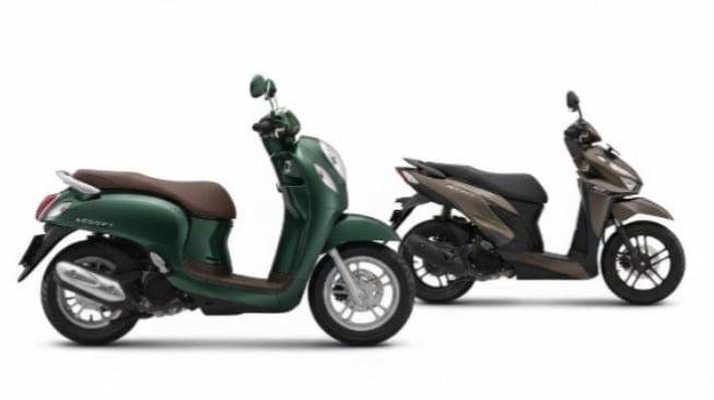 Ilustrasi Honda BeAT dan Honda Scoopy (Gemini AI)