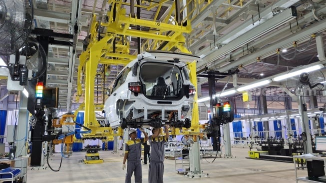 Pabrik Vinfast di Subang, Jawa Barat diresmikan pada Senin (15/12/2025). [Suara.com/Michele Alessandra]