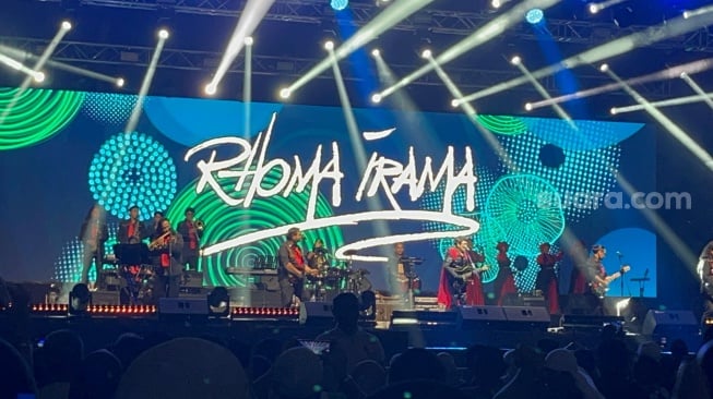 Konser Rhoma Irama di Stadion International Velodrome, Jakarta Timur pada Sabtu, 13 Desember 2025. [Suara.com/Rena Pangesti]