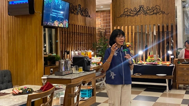 General Manager The 101 Yogyakarta Tugu Hotel, Wahyu Wikan Trispratiwi di acara Lelana Biruma Festive Season Showcase (Dok. Dita)