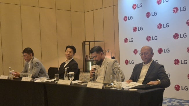 Media meeting LG Electronics Indonesia di Jakarta, Selasa (16/12/2025). [Suara.com/Dythia]