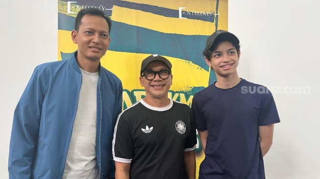 Konferensi pers film Bapakmu Kiper di Karang Tengah, Tangerang pada Selasa, 16 Desember 2025. [Suara.com/Rena Pangesti]