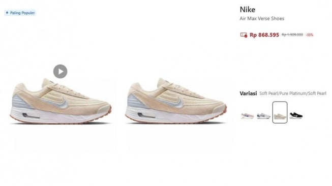 Sepatu Nike yang lagi diskon 50 persen lebih di Zalora. (zalora.co.id)