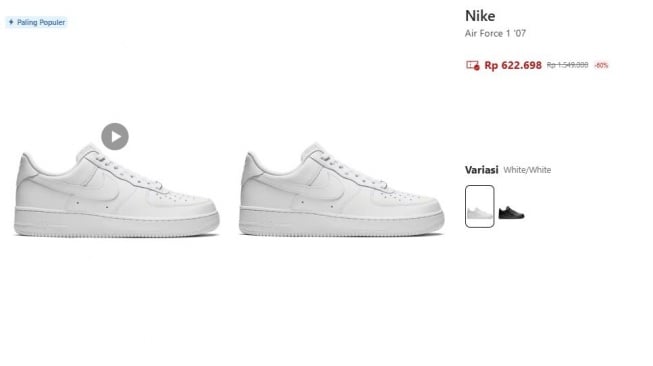 Sepatu Nike yang lagi diskon 50 persen lebih di Zalora. (zalora.co.id)