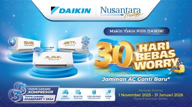 Program promosi 30 Hari Bebas Worry dari Daikin. (Dok: Daikin)