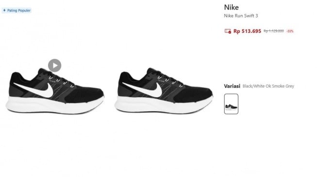 Sepatu Nike yang lagi diskon 50 persen lebih di Zalora. (zalora.co.id)