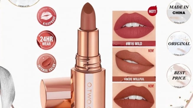 Lipstik yang tahan lama hingga 24 jam lebih. (Shopee)
