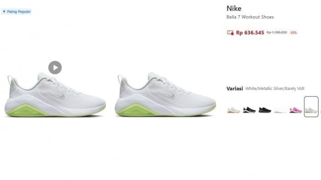 Sepatu Nike yang lagi diskon 50 persen lebih di Zalora. (zalora.co.id)