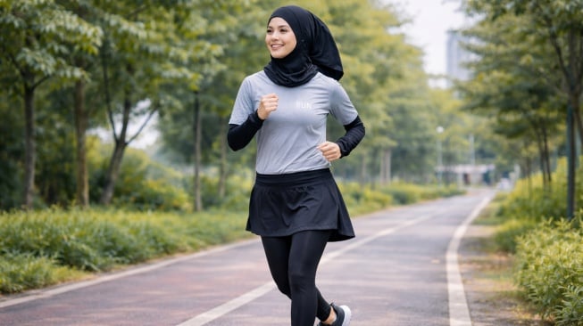 Outfit lari wanita berhijab [ChatGPT]