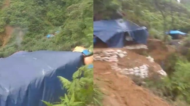 Lokasi Tambang Ilegal di Lokasi Gunung Guruh, Kampung Cirangsad, Desa Banyuwangi, Kecamatan Cigudeg, Kabupaten Bogor, Jawa Barat [Andi Ahmad S/Suara.com]