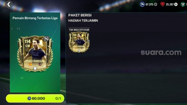 Hadiah FC Mobile. (Suara.com/ Rezza Rachmanta)